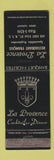 Matchbook Cover - La Provence French Restaurant New York City