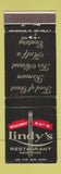 Matchbook Cover - Lindy's Restaurant New York City