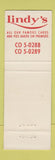 Matchbook Cover - Lindy's Restaurant New York City