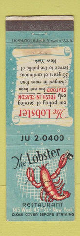 Matchbook Cover - The Lobster New York City WEAR