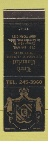 Matchbook Cover - Lord Camelot Restaurant New York City