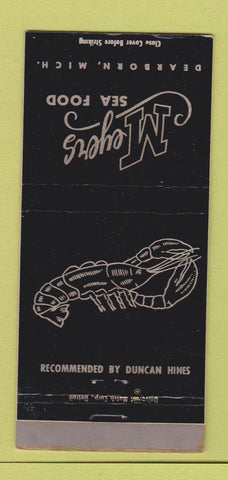 Matchbook Cover - Meyers Seafood Dearborn MI 30 Strike