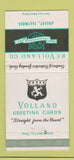 Matchbook Cover - Volland Greet Cards Joliet IL 30 Strike