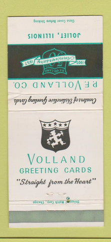 Matchbook Cover - Volland Greet Cards Joliet IL 30 Strike