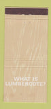 Matchbook Cover - Lumbercote Alcan 30 Strike