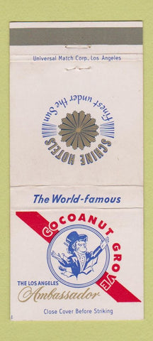 Matchbook Cover - Cocoanut Grove Ambassador Hotel Los Angeles CA 30 Strike
