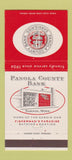 Matchbook Cover - Panola County Bank Sardis MS 30 Strike