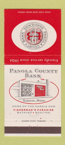 Matchbook Cover - Panola County Bank Sardis MS 30 Strike