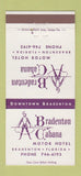 Matchbook Cover - Bradenton Cabana Motor Hotel Bradenton FL 30 Strike