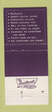 Matchbook Cover - Bradenton Cabana Motor Hotel Bradenton FL 30 Strike