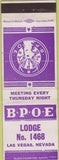 Matchbook Cover - Matchbook Cover Elks Club Las Vegas NV