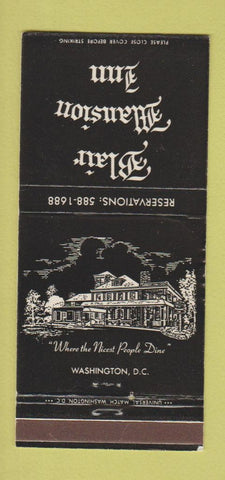 Matchbook Cover - Blair Mansion Inn Washington DC 30 Strike