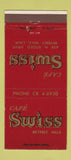 Matchbook Cover - Cafe Swiss Beverly Hills CA 30 Strike