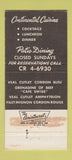Matchbook Cover - Cafe Swiss Beverly Hills CA 30 Strike