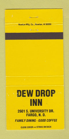 Matchbook Cover - Dew Drop Inn Fargo ND WEAR 30 Strike