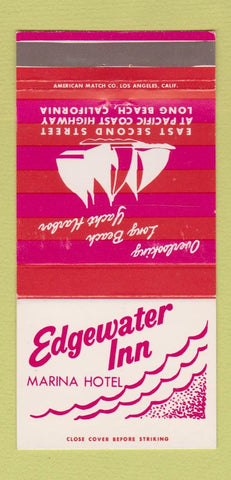 Matchbook Cover - Edgewater Inn Long Beach CA 30 Strike