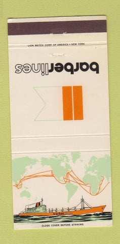 Matchbook Cover - Barber Lines Shipping 30 Strike
