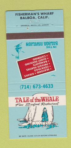 Matchbook Cover - Tale of the Whale Seafood Balboa CA 30 Strike