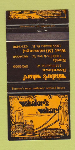 Matchbook Cover - Whaler's Wharf Restaurant Mississauga ON 30 Strike