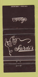 Matchbook Cover - Sardi's New York City WEAR 30 Strike