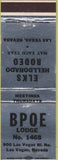 Matchbook Cover - Matchbook Cover Elks Club Las Vegas NV
