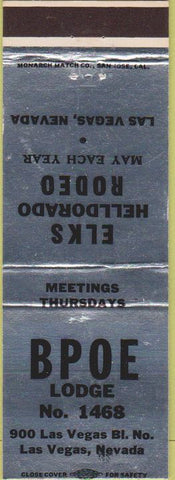 Matchbook Cover - Matchbook Cover Elks Club Las Vegas NV
