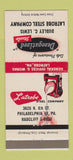 Matchbook Cover - Latrobe Steel Philadelphia PA Dudley Lewis 30 Strike