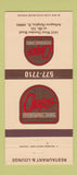 Matchbook Cover - Chaps Restaurant Arlington Heights IL 30 Strike