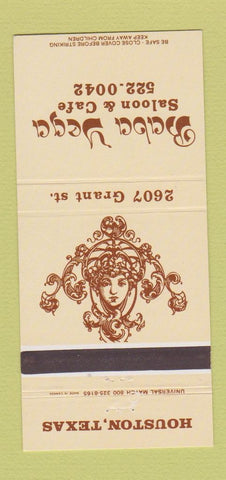 Matchbook Cover - Baba Yega Saloon Cafe Houston TX 30 Strike