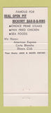 Matchbook Cover - Southern Air Springfield IL restaurant 30 Strike