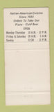Matchbook Cover - Marco Polo Restaurnt Tavern Summit NJ WEAR 30 Strike