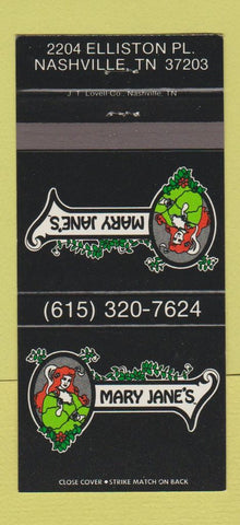 Matchbook Cover - Mary Jane's Nashville TN 30 Strike