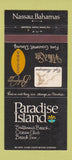 Matchbook Cover - Paradise Island Nassau Bahamas 30 Strike
