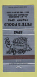 Matchbook Cover - Pete's Pools Gresham OR 30 Strike