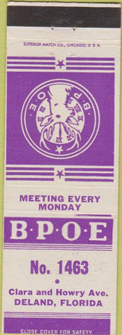 Matchbook Cover - Matchbook Cover Elks Club Deland FL