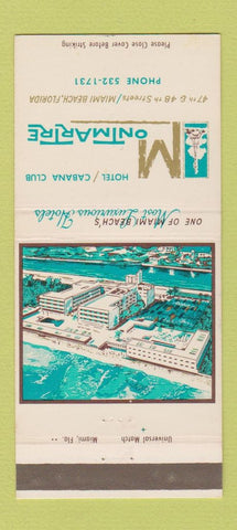 Matchbook Cover - Montmartre Hotel Cabana Club Miami Beach FL 30 Strike