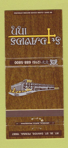 Matchbook Cover - St Davids Inn PA 30 Strike