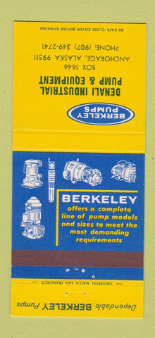Matchbook Cover - Berkeley Pumps Denali Anchorage AK 30 Strike
