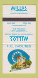 Matchbook Cover - Millos Greek Restaurant Victoria BC 30 Strike