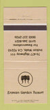 Matchbook Cover - Erawan Garden Resort Indian Wells CA 30 Strike