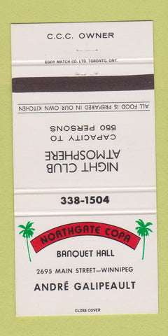 Matchbook Cover - Northgate Corpa Winnipeg MB 30 Strike