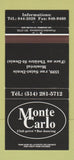 Matchbook Cover - Monte Carlo Club Montreal QC 30 Strike