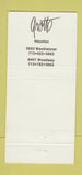 Matchbook Cover - Grotto Restaurant Italian Houston TX 30 Strike