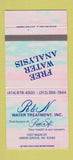 Matchbook Cover - R&N Water Treatment Union Grove WI 30 Strike