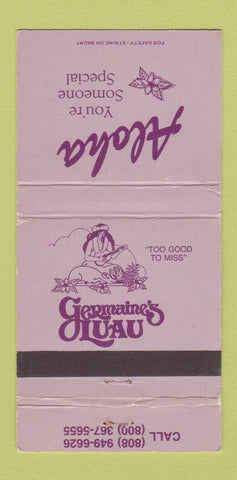 Matchbook Cover - Germaine's Luau Honolulu Hawaii WEAR 30 Strike