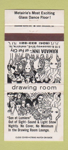 Matchbook Cover - Drawing Room Ramada Inn Metairie LA 30 Strike