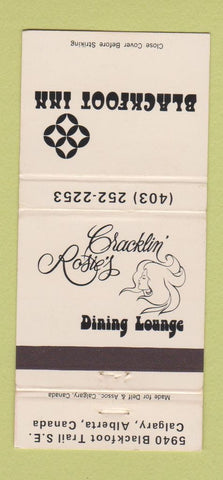 Matchbook Cover - Blackfoot Inn Cracklin' Rosie's Calgary AB 30 Strike