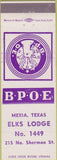 Matchbook Cover - Matchbook Cover Elks Club Mexia TX