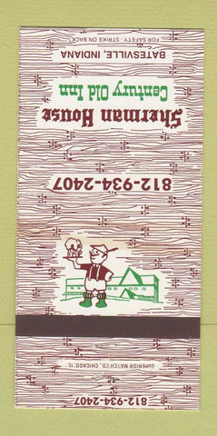 Matchbook Cover - Sherman Oaks Century Old Inn Batesville IN STAINED 30 Strike