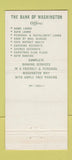 Matchbook Cover - Bank of Washington MO 30 Strike
